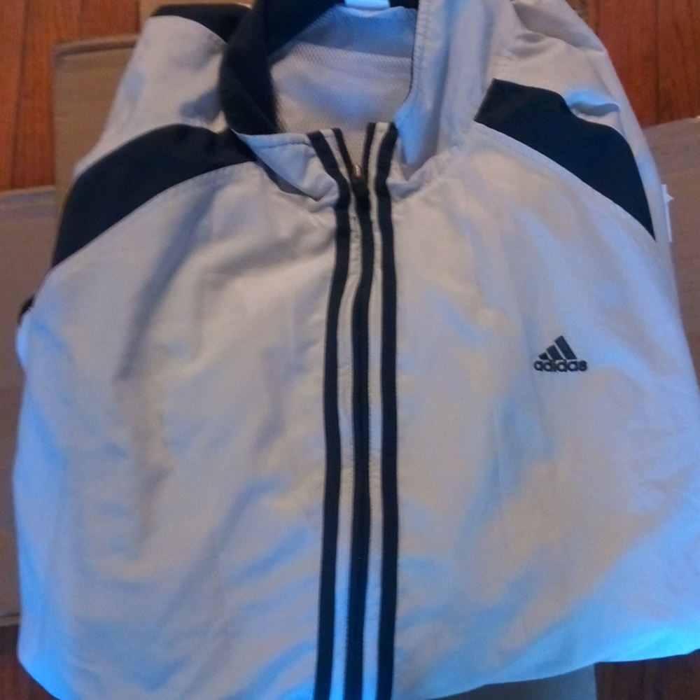 White Adidas Windbreaker